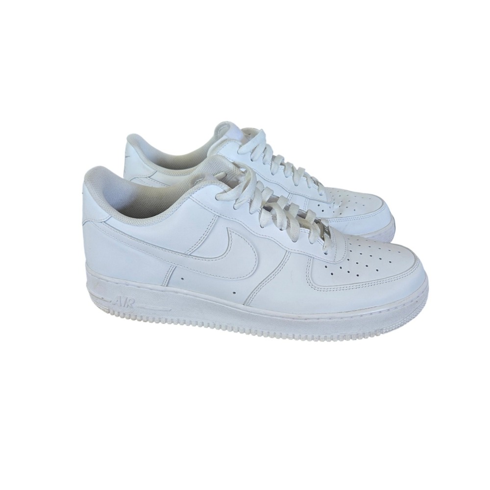 Nike Air Force 1 Low 07 Triple White Sneakers Mens Shoes 13, Streetwear